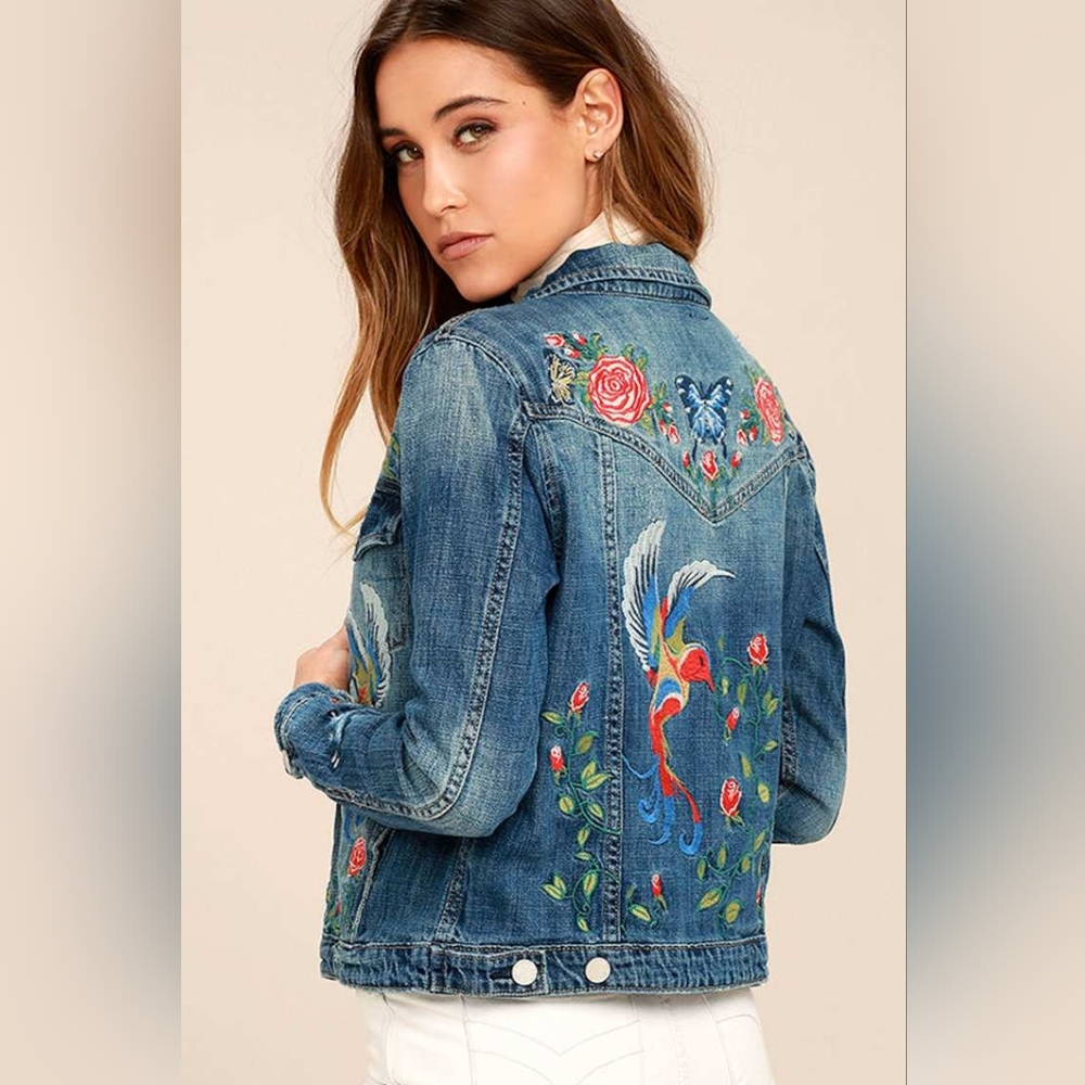 Embroidered Jean Jacket - Picture 2 of 11